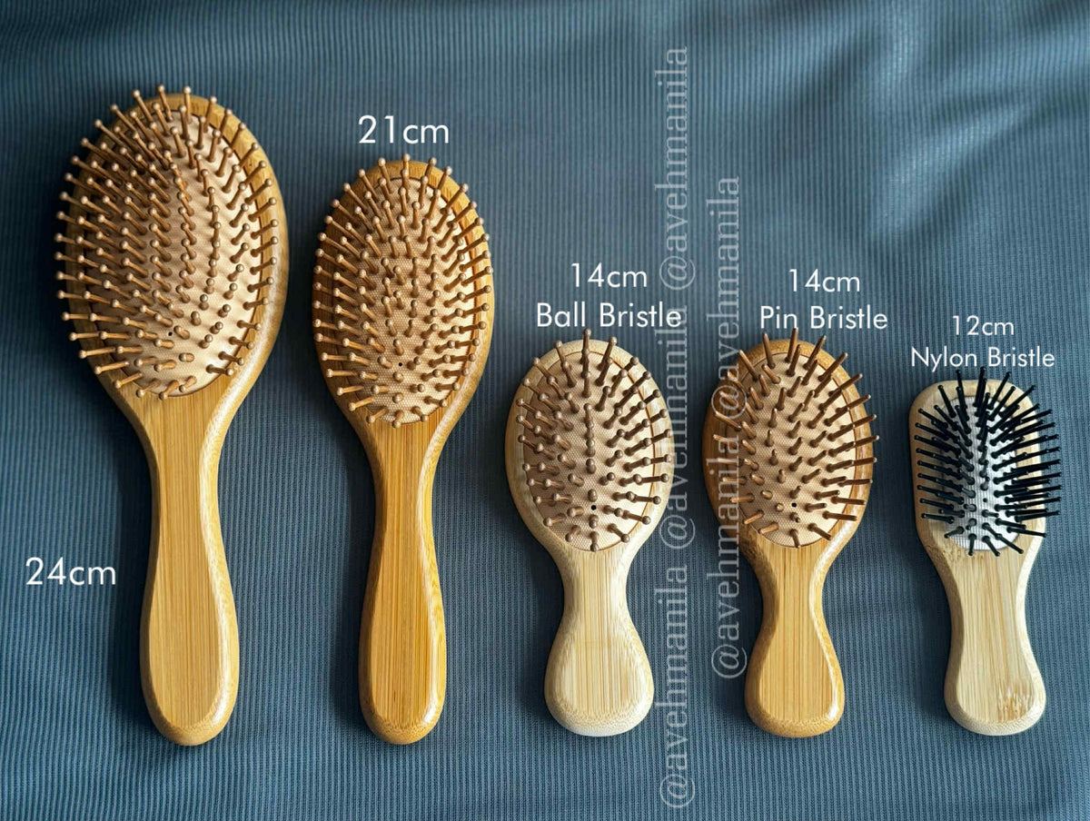 10pcs Bamboo Hair Brush (Plain Only )